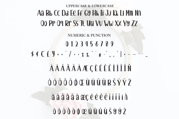 Rose Ring Font PNG with transparent background - Preview 6