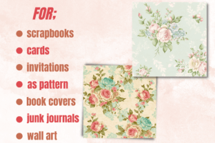 Vintage Shabby Chic Floral Digital Paper Graphic by ...