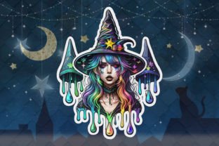 Witch Stickers Clipart Bundle Graphic by LR ART · Creative Fabrica