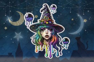 Witch Stickers Clipart Bundle Graphic by LR ART · Creative Fabrica