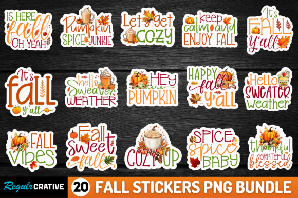 Fall Stickers Bundle,pumpkin Stickers
