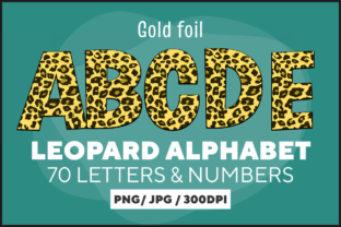 Gold Foil Leopard Alphabet Graphic by fromporto · Creative Fabrica