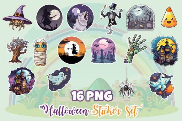Halloween Sticker Pack PNG Clip Art Graphic by Creative Express ...