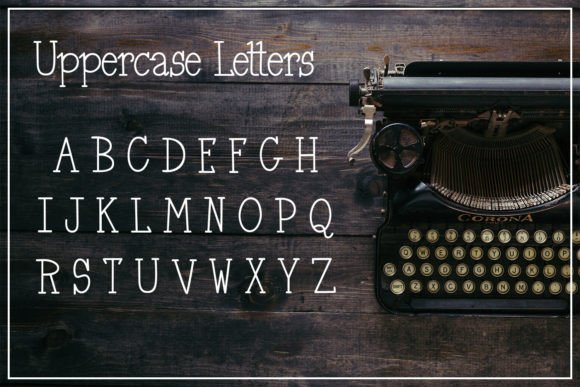Retro Type-writer Font PNG with transparent background - Preview 1