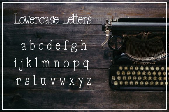 Retro Type-writer Font PNG with transparent background - Preview 2