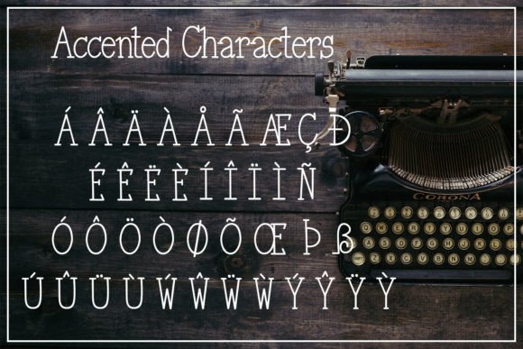 Retro Type-writer Font PNG with transparent background - Preview 3