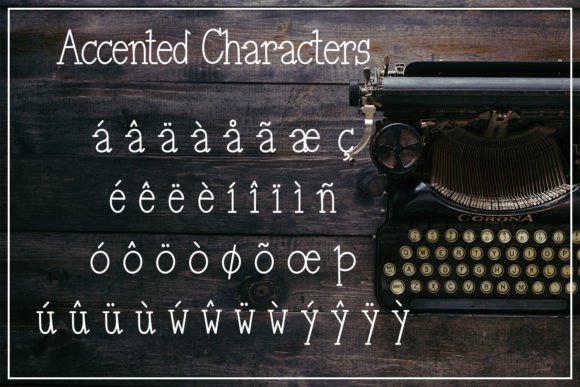 Retro Type-writer Font PNG with transparent background - Preview 4