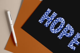 Royal Blue Leopard Alphabet Graphic by fromporto · Creative Fabrica
