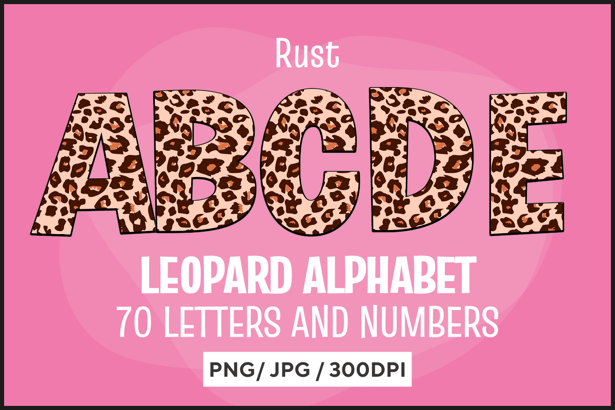 Rust Leopard Alphabet Graphic by fromporto · Creative Fabrica
