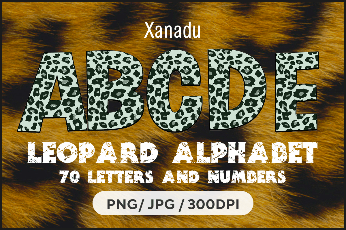Xanadu Leopard Alphabet Graphic by fromporto · Creative Fabrica