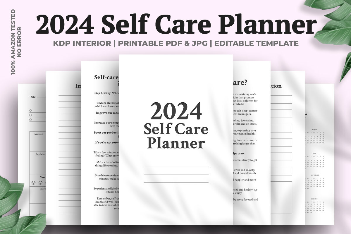 2024 Self Care Planner Kdp Interior Graphic by M9 Design · Creative Fabrica