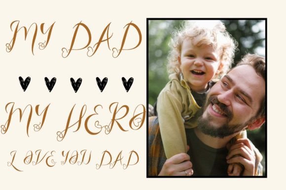 Father Love Font PNG with transparent background - Preview 2