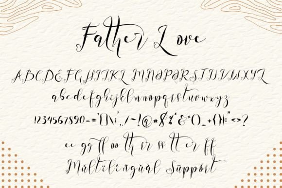 Father Love Font PNG with transparent background - Preview 5