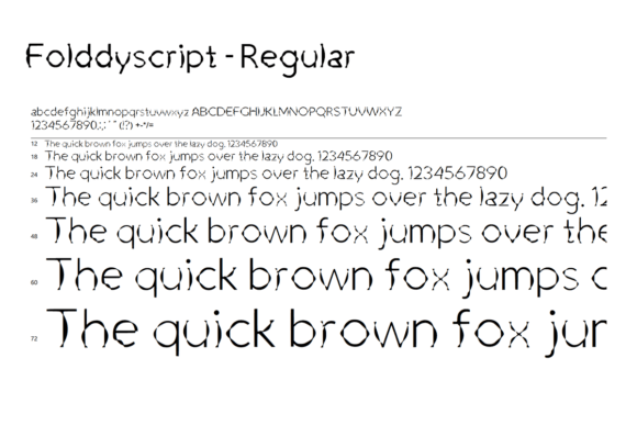 Folddyscript Font - Preview 3