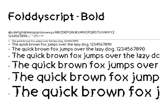 Folddyscript Font - Preview 4