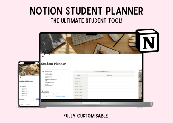Notion Student Planner Dashboard