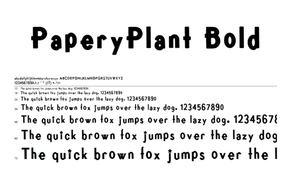Paperyplant Font PNG with transparent background - Preview 3