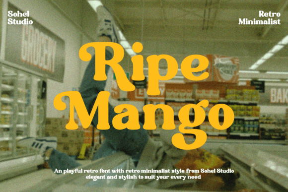 Ripe Mango Font PNG with transparent background - Preview 1