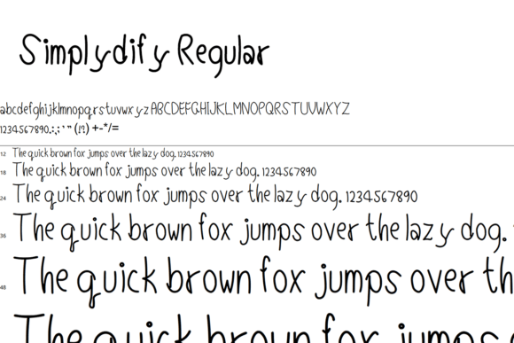 Simplydify Font PNG with transparent background - Preview 3