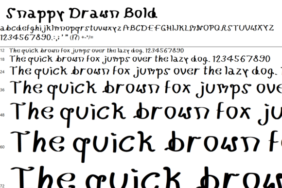 Snappydrawn Font PNG with transparent background - Preview 3