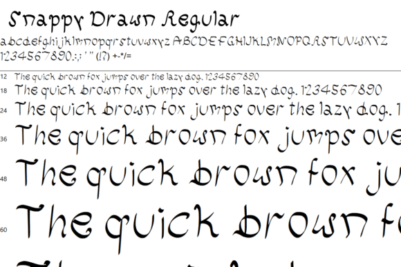 Snappydrawn Font PNG with transparent background - Preview 4
