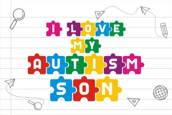 Autism Puzzle Font - Preview 1