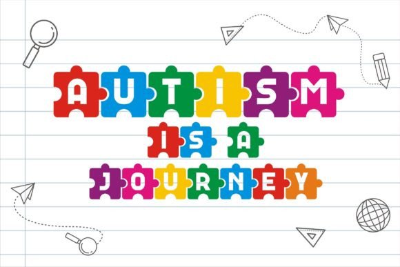 Autism Puzzle Font - Preview 2