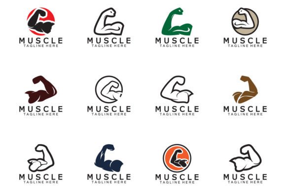 Biceps Muscle Icon Logo Vector Design Graphic Logos By kosunar185
