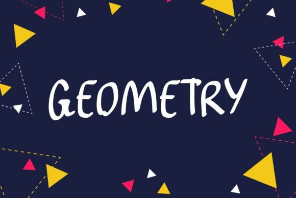Geometry Font PNG with transparent background - Preview 4
