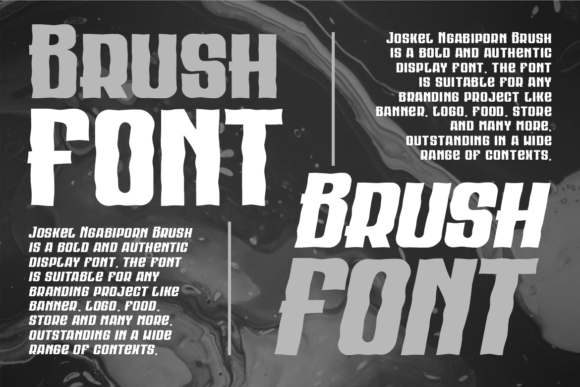 Joskel Ngabiporn Brush Font PNG with transparent background - Preview 1