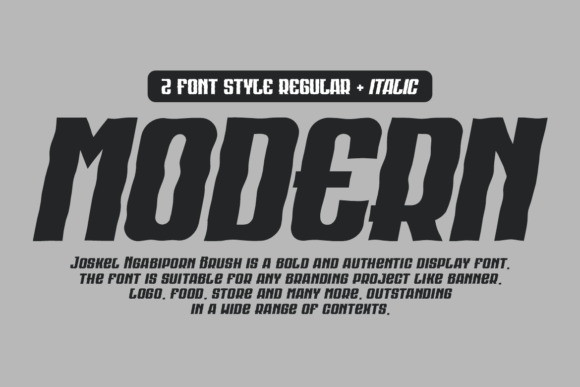 Joskel Ngabiporn Brush Font PNG with transparent background - Preview 2