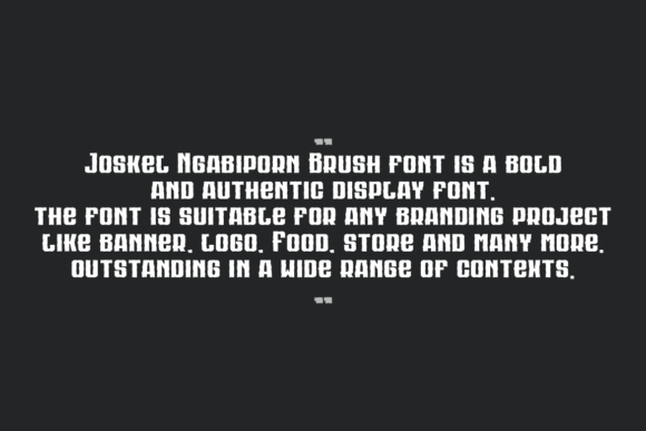 Joskel Ngabiporn Brush Font PNG with transparent background - Preview 6