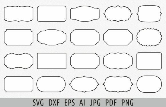 Label Shapes Svg Custom Label Svg Bundle