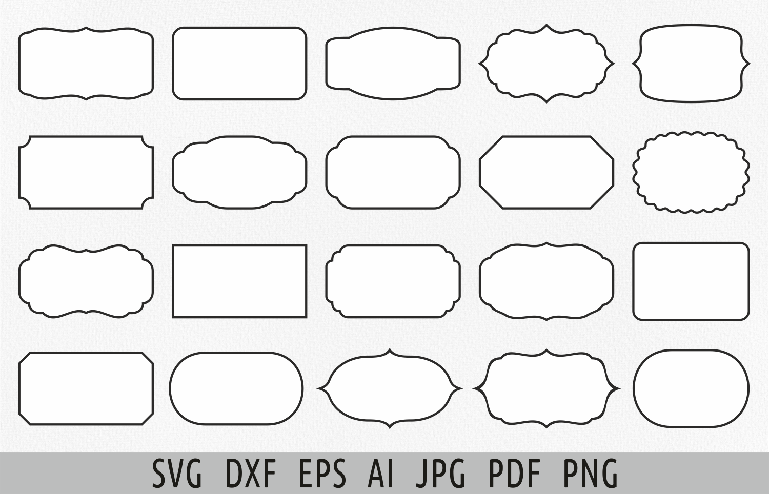Label Shapes Svg Custom Label Svg Bundle