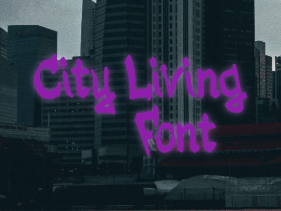 Living City Font PNG with transparent background - Preview 3