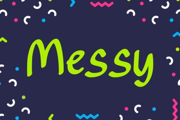 Messy Font PNG with transparent background - Preview 4