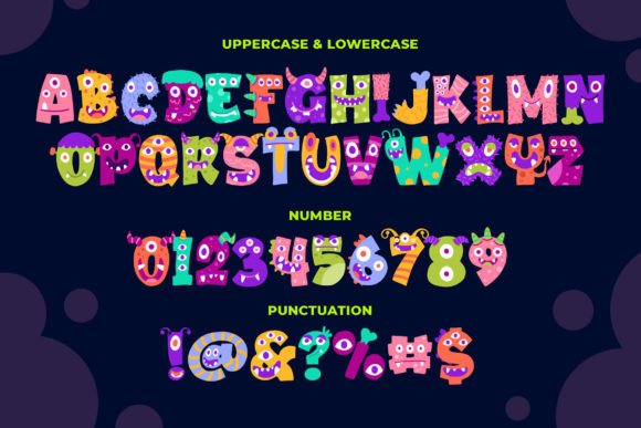 Monster Ground Font PNG with transparent background - Preview 4