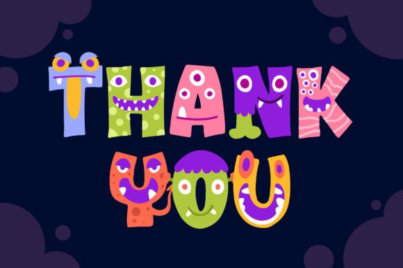 Monster Ground Font PNG with transparent background - Preview 5