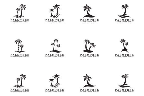 Palm Tree Summer Logo Template