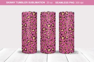 Pink Leopard Tumbler Seamless Wrap Graphic by Gribanessa_Art · Creative ...