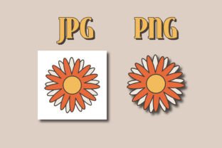 Retro Groovy Flowers Graphic by Rin Green · Creative Fabrica