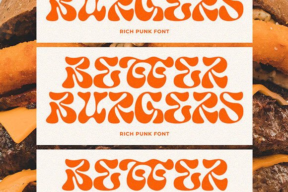 Rich Punk Font PNG with transparent background - Preview 1