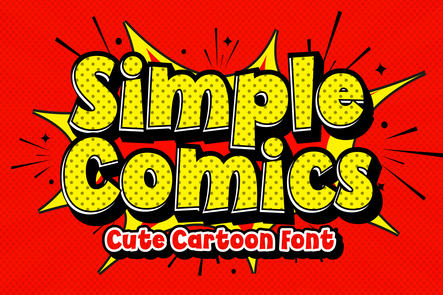 Simple Comics preview, clean readable comic lettering font