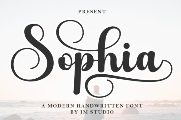 Sophia Skript-Schriftarten Schriftart Von IM Studio
