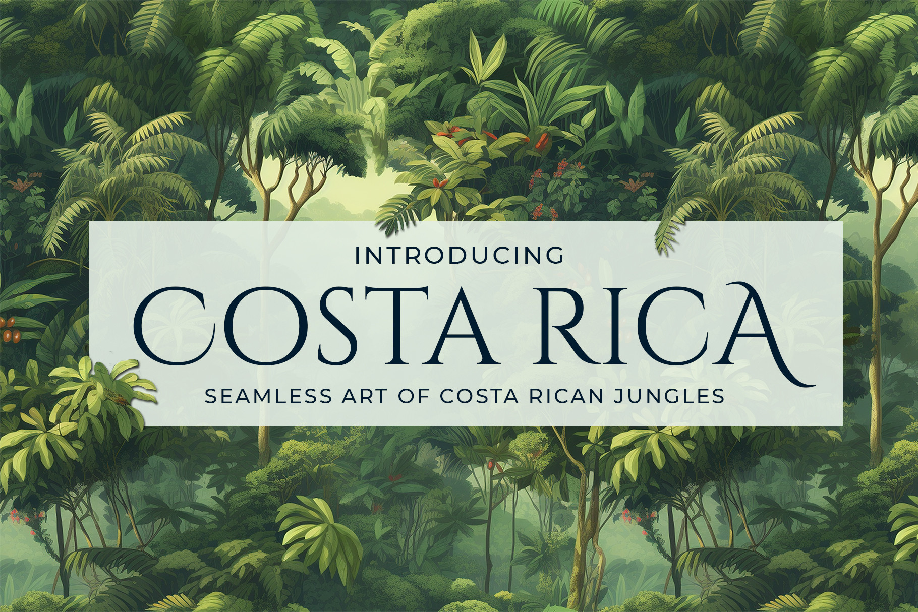 Costa Rica Pattern Costa Rica - Seamless Jungle Patterns Graphic by pixelperfectpatterns ...