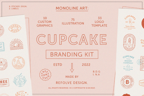 Cupcake Branding Kit Templates
