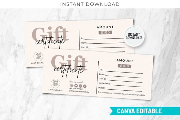 Editable Minimalist Certificate Design