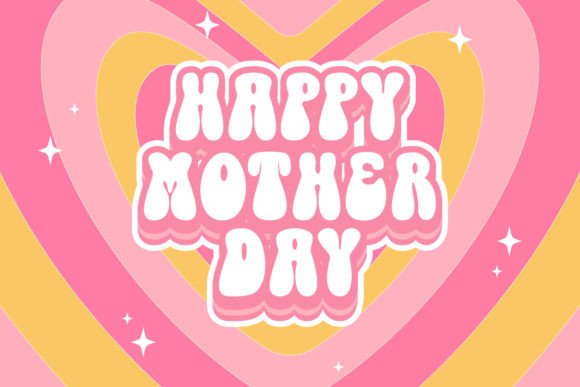 Lovely Groovy Font PNG with transparent background - Preview 1