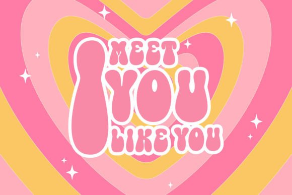 Lovely Groovy Font PNG with transparent background - Preview 3