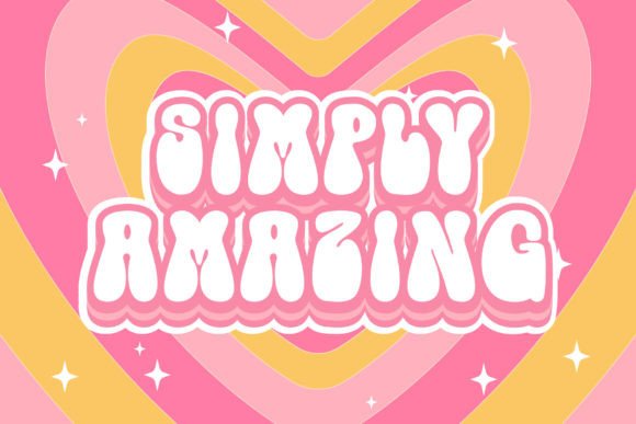 Lovely Groovy Font PNG with transparent background - Preview 5